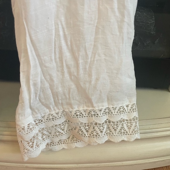 Krazy Kat White Lace Trim Pants - Picture 2 of 2